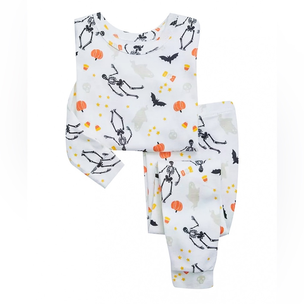 babyGap Organic Cotton Halloween Skeleton Pajama Set | 2T